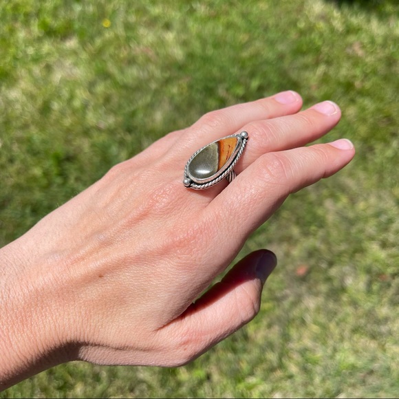 😍 BEAUTIFUL Polychrome Jasper Ring 😍 - Picture 3 of 4